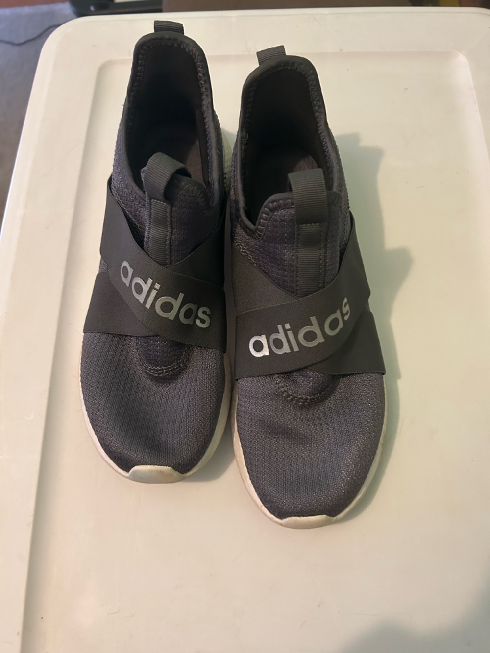 Adidas Womens Black Slip-On Sneakers